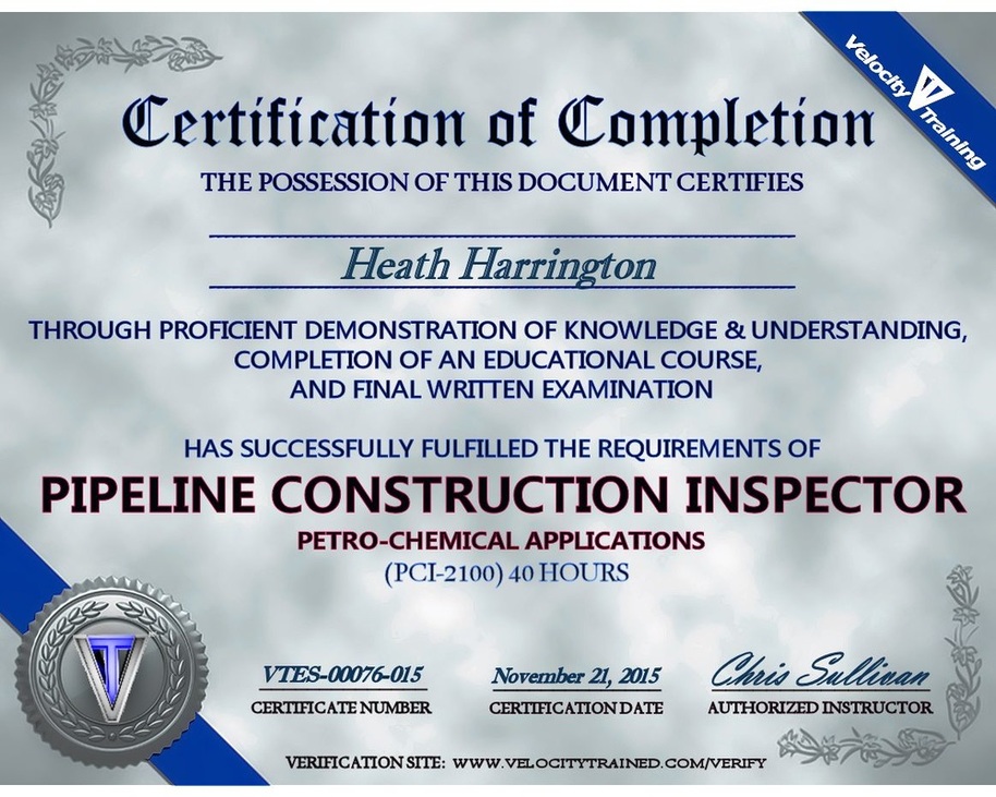 Heath Harrington PCI Certification