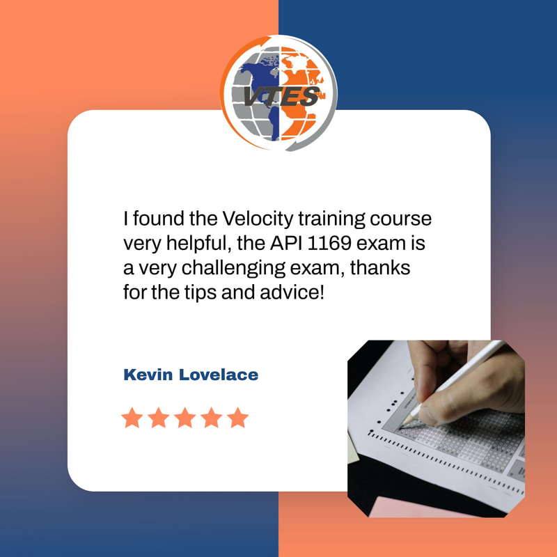 Velocity Training API 1169 student testimonial and course feedback